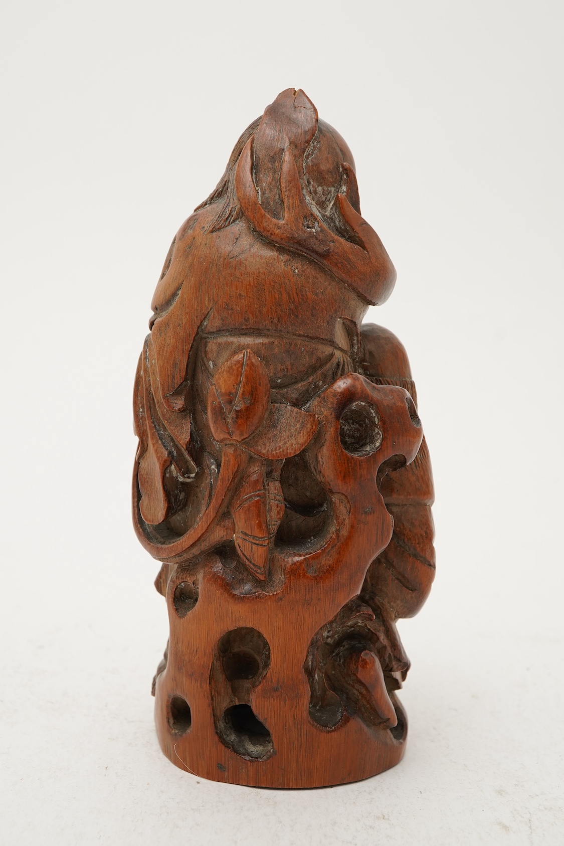 A Chinese carved bamboo group of the He He Erxian, 19th century